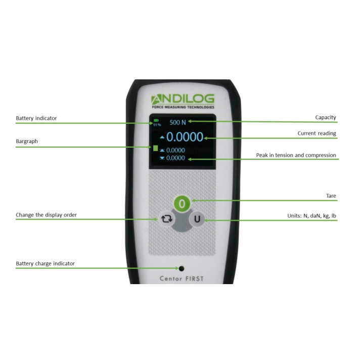 Force gauge with remote sensor - Centor First R II